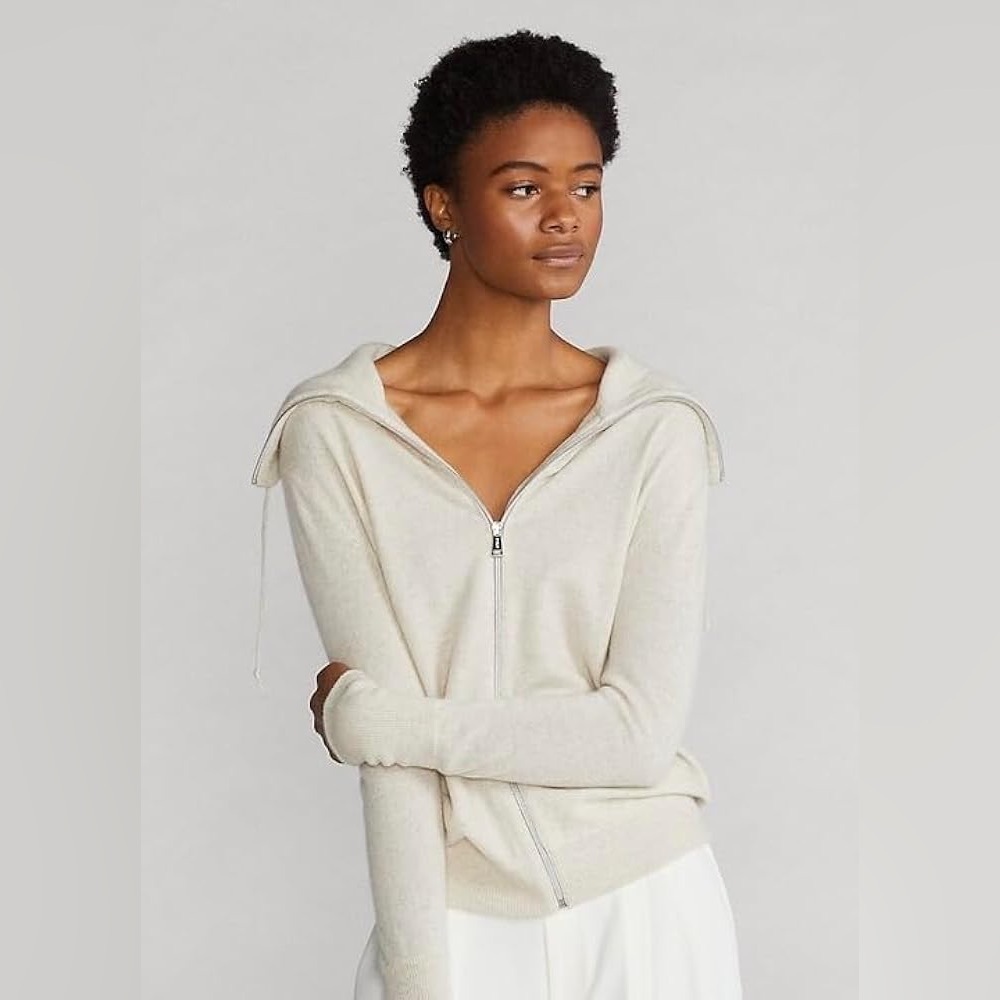 Ralph Lauren Golf 100% Cashmere Zip Up Cardigan